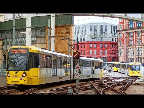 【4K Driver's view】Manchester Metrolink Victoria to Manchester airport