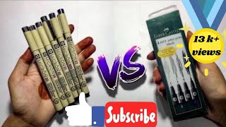 Sakura Pigma Micron vs Faber Castell PITT Artists Pens / Which one to choose / Review & Swatches