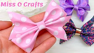 Pinch Hair Bow Tutorial // DIY Hair Bow // How To Make Hair Bows // Miss O Crafts