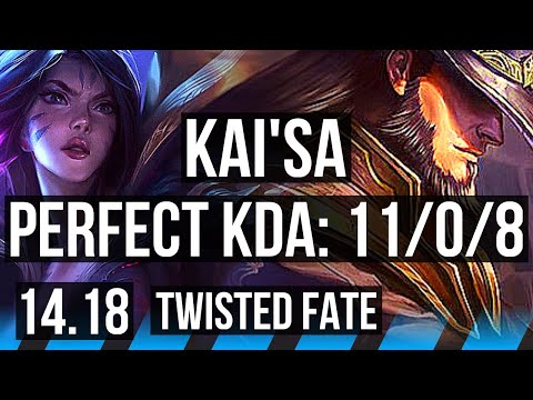 KAI'SA vs TWISTED FATE (MID) | 11/0/8, Legendary | EUW Master | 14.18
