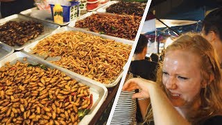 Eating BUGS at Huge Thai Food Night Market + Coffee with MARK WIENS!