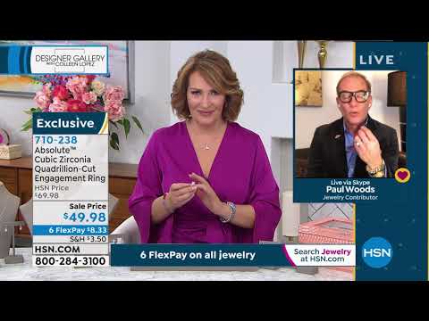 Absolute Cubic Zirconia QuadrillionCut Engagement Ring