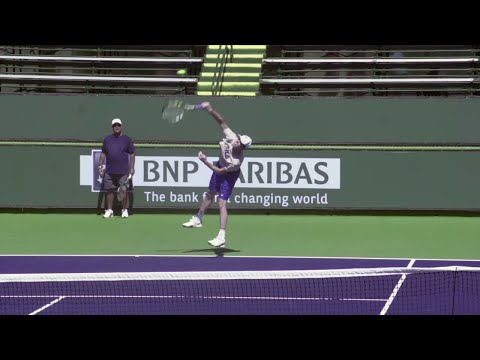 Serve That Beat Djokovic at Wimbledon - Sam Querrey Serve Slow Motion - ATP Tennis Serve Technique