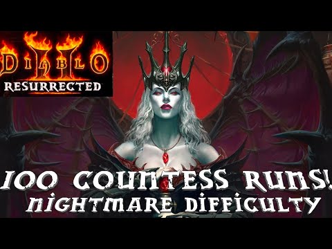 BUILDING WEALTH in NIGHTMARE Difficulty: 100 Countess Runs  - Diablo 2 Resurrected Ladder Season 2