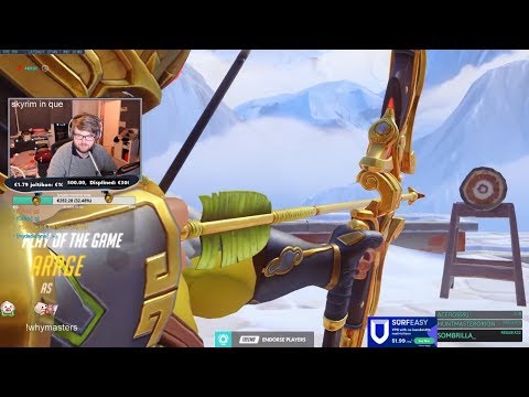 Overwatch Arrge Showing His Nasty Hanzo Aim Skills -POTG-