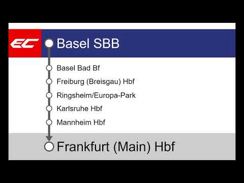 SBB CFF FFS Ansage » EC Begrüssung nach Frankfurt (Main) Hbf in Basel SBB (2023) | SLBahnen
