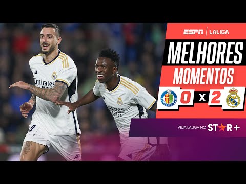 Gols e lances de Getafe x Real Madrid