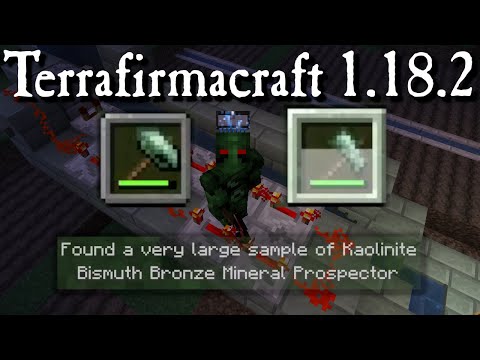 Terrafirmacraft 1.18.2 Terrafirmadoll S3 - 032 - Mineral prospector and sluice automation