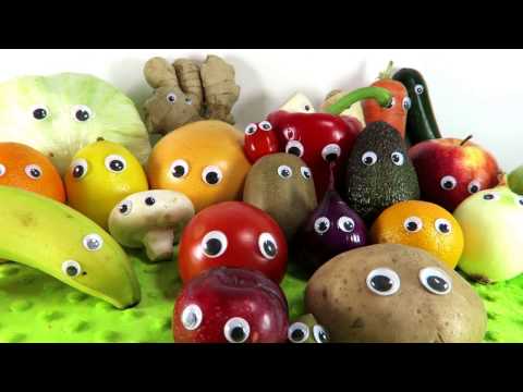 Nauka przez zabawę! Owoce, warzywa i kolory dla dzieci!