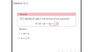 Download the video "A Course in Discrete Math - 0005 Solutions - Propositional Variables and Truth Tables"