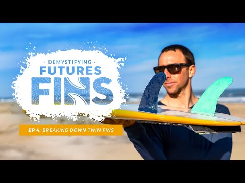 Futures Al Merrick Keel Fiberglass Twin Fin Set-Green/Gray — REAL