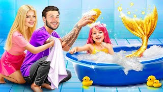 We Adopted a Mermaid! Parenting Life Hacks on the Beach! How to Babysit a Mermaid!