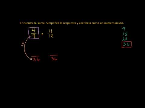 Cómo sumar fracciones que tienen denominadores diferentes video