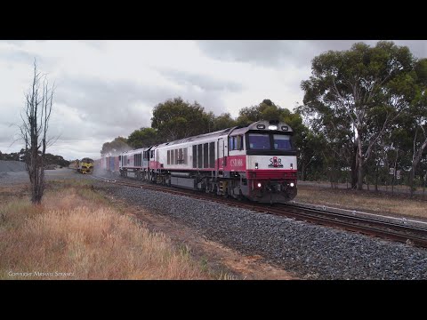 7922v SCT/SBR Dooen Container Train At Inverleigh (14/11/2023) - PoathTV Trains In Australia
