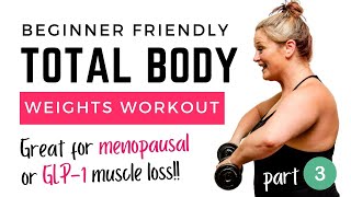 Beginner Friendly TOTAL BODY STRENGTH Workout for Women: Increase Testosterone Naturally