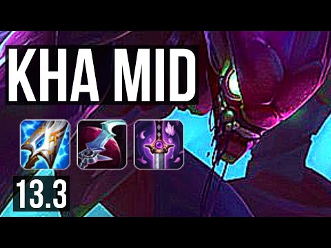 KHA vs SYNDRA (MID) | 3.0M mastery, 7 solo kills, 600+ games | KR Diamond | 13.3