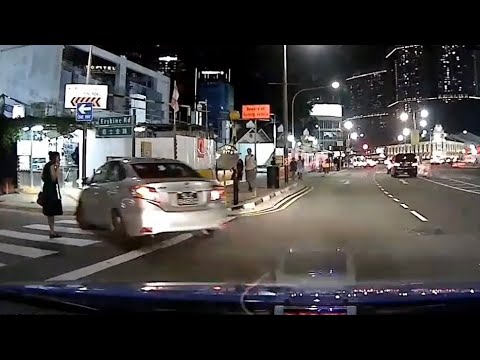 14nov2019 #SLC8465G phv toyota vios fail to give way to pedestrian at erskine road & nearly