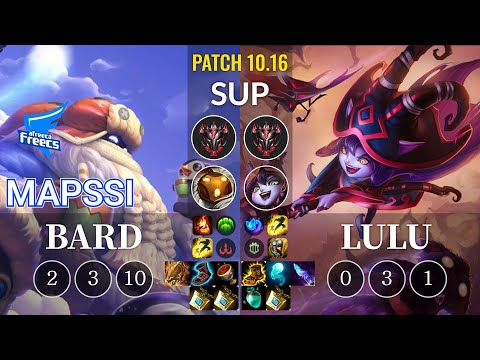 AF MapSSi Bard vs Lulu Sup - KR Patch 10.16