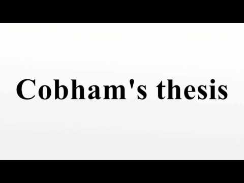 Cobham's thesis