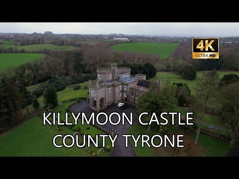 Killymoon castle, County Tyrone, Northern Ireland - 4K DJI Air2S Drone Footage