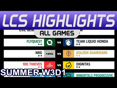LCS Highlights Week3 Day1 LCS Summer 2023 All Games By Onivia