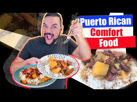 Puerto Rican Beef Stew and Red Beans with White Rice Recipe! Carne Guisada y Arroz con Habichuelas!