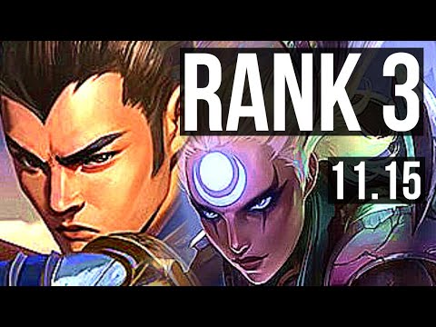 XIN ZHAO vs DIANA (JUNGLE) | Rank 1 Xin, Rank 3, 10/3/8, Godlike | KR Challenger | v11.15