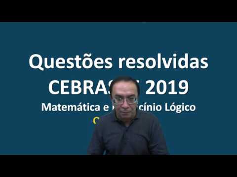 CEBRASPE 2019   Raciocínio Lógico e Matemática