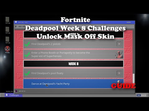 Fortnite - Deadpool Week 8 Challenge Guide - UNLOCK Face Off Style for Deadpool!