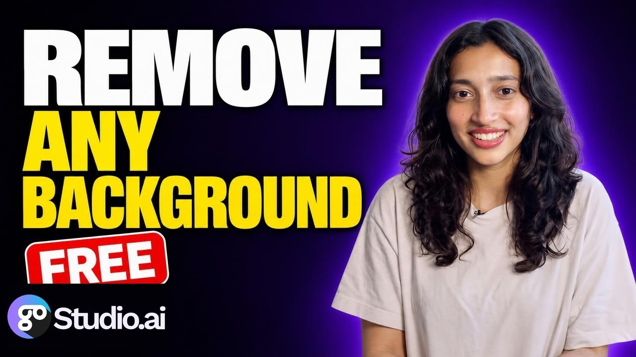 Thumbnail for the GoStudio.ai video "Remove Any Image Background Free — Transparent PNG in Seconds"