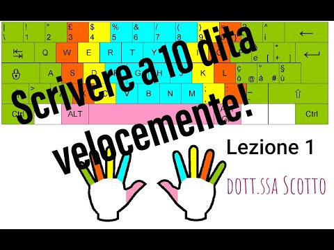 Corso di dattilografia. Lezione 1. Impariamo a scrivere con 10 dita sulla tastiera e velocemente!