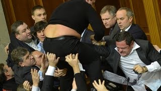 Ukraine Parliament Turns into Brawl, Groin-Punches Ensue