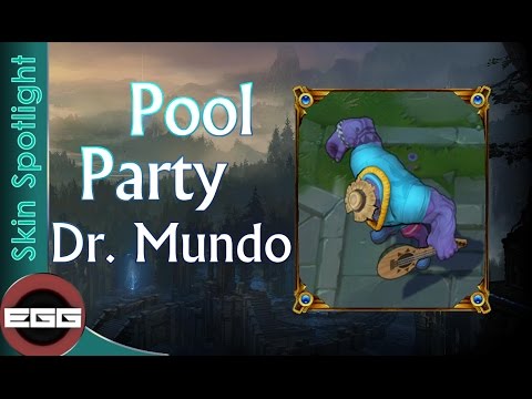 Pool Party Dr Mundo Skin Spotlight - League of Legends Skin Review [HD]