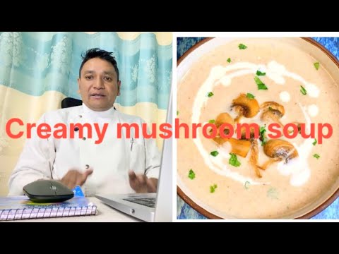 A classic Creamy Mushroom Soup — rich, smooth, and perfect as a starter or light meal