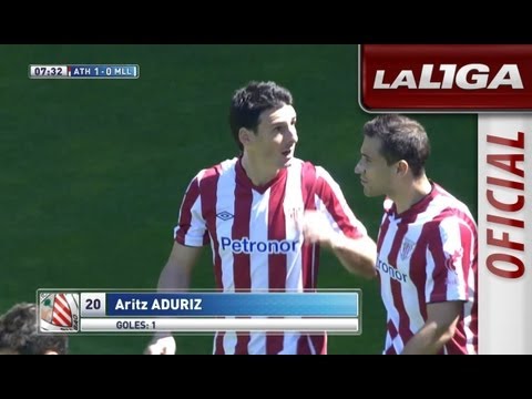 Gol de Aduriz (1-0) en el Athletic Club - RCD Mallorca - HD