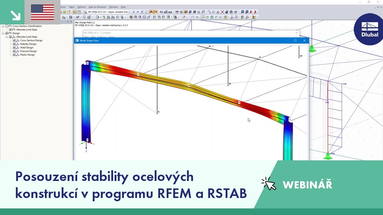 Posouzení stability ocelových konstrukcí v programu RFEM a RSTAB