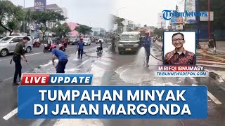 Minyak Restoran Tumpah Bikin Jalan Margonda Depok Licin, Pemotor Terpeleset dan Jatuh