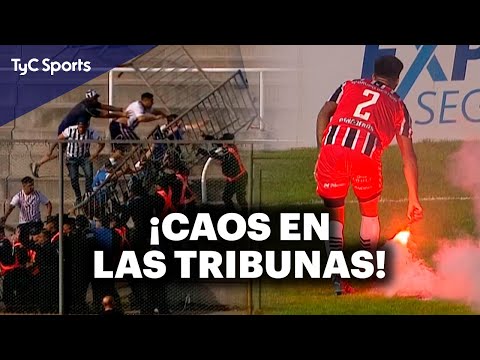 INCIDENTES ENTRE LAS HINCHADAS DE TALLERES Y CHACARITA 🔥 COPA ARGENTINA POR TyC SPORTS ⚽