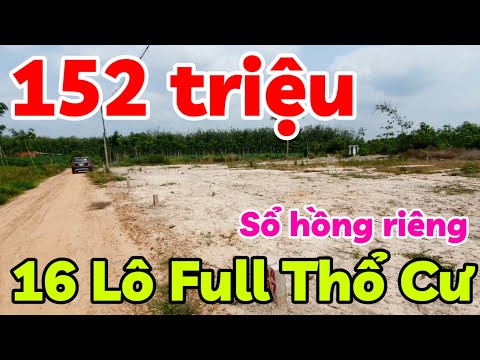 Bán 16 lô đất 152 triệu full thổ cư đường lộ giới 20m ở xã Thạnh Bình Tây Ninh cách Quốc lộ 22B 4km