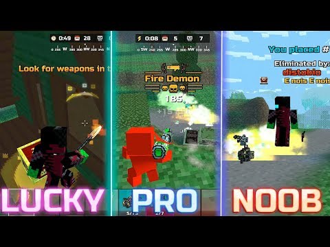 Lucky VS Pro VS Noob [Pixel Gun 3D Battle Royale]
