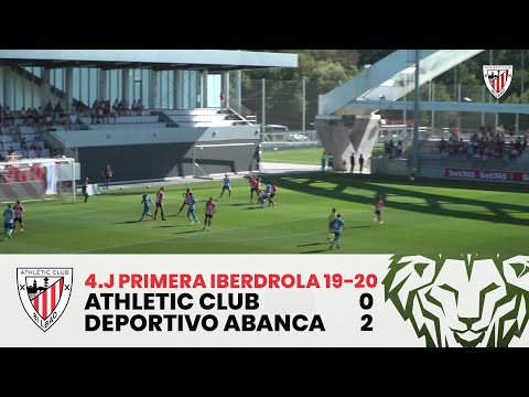 ⚽ Resumen I Athletic Club 0-2 RC Deportivo I J4 Primera Iberdrola 2019-20I Laburpena