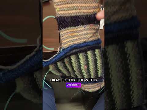 Wednesday lunchtime knits! This cardigan has interesting construction. #knitting