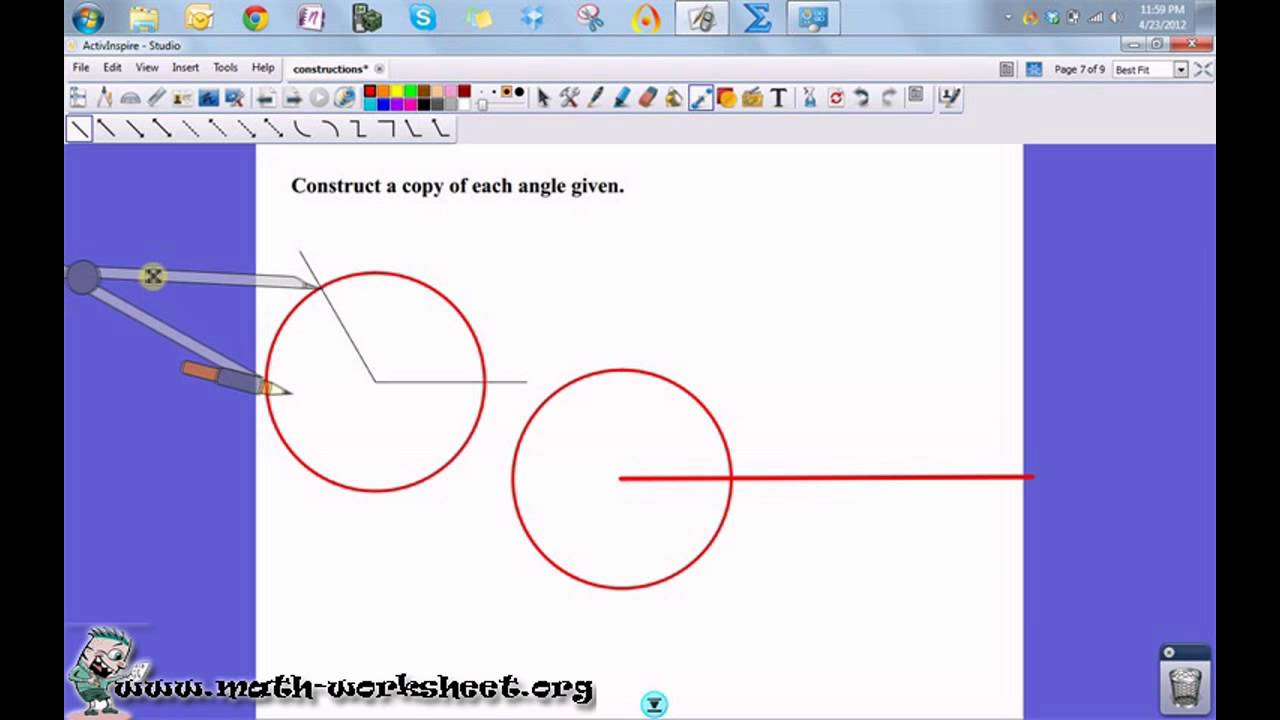 Geometry - Constructions - Angle constructions - Easy