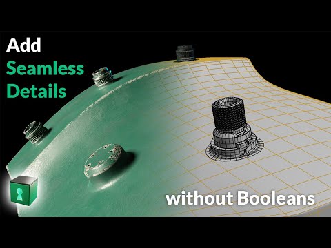 Blender Secrets - Add Seamless Details without Booleans using Shrinkwrap and Snapping