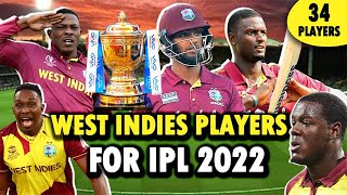 IPL 2022 Mega Auction West Indies Players Complete List | IPL 2022 Player Auction list announced