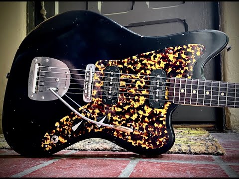 Waterslide Offset Black W/ Mojo UK Decosonic Pickups & Descendant Vibrato NEW (Authorized Dealer) image 20