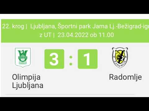 22. krog, 1. Slovenske kadetske lige NZS, 2021/22, NK Olimpija - NK Radomlje