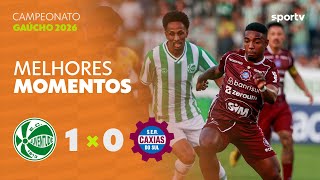 JUVENTUDE 1 X 0 CAXIAS DO SUL | MELHORES MOMENTOS | CAMPEONATO GAÚCHO 2026 | sportv