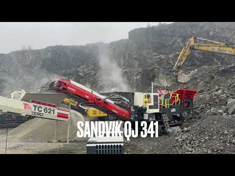 Sandvik QJ341,keestrack B7e & H6e. Jaw&cone crusher 4K action!