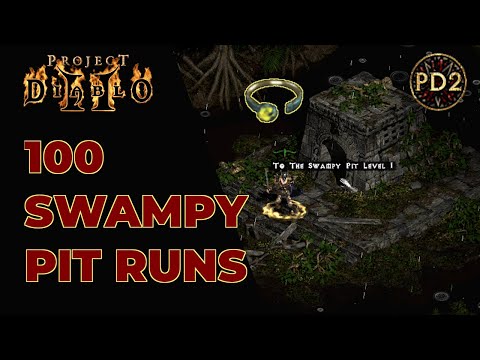 Project Diablo 2 - 100 Swampy Pit runs with GG finds - Singer Barb edition